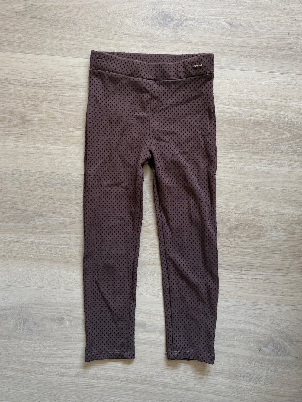 Mayoral Girls Brown Polka Dot Leggings Pants 4 104cm